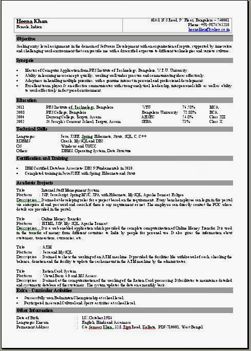 Resume pages